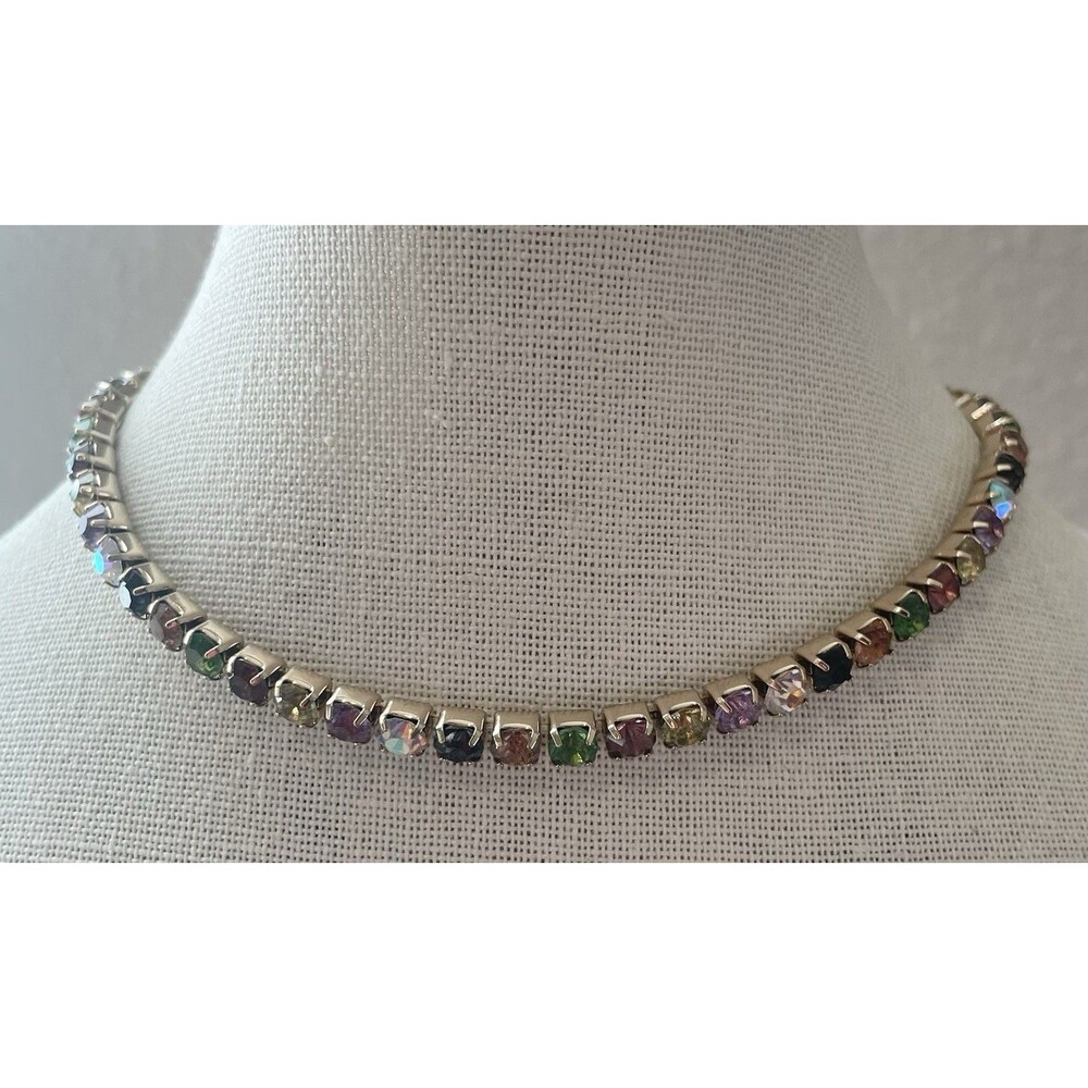 Baublebar Multicolor Gemstone Gold Tone Collar Necklace